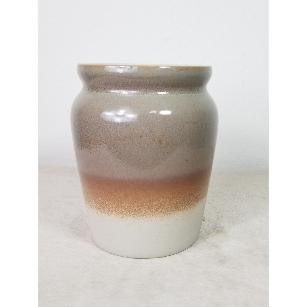Teleflora Gift Vase 7" Pottery Brown Beige Made in Portugal Home Decor